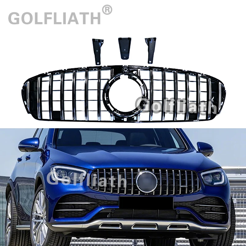 Решетка для GlC Class W253 GTR GT R X253 GLC200 GLC250 GLC300 GLC450 GLC63 без центрального логотипа 2020 + GLC