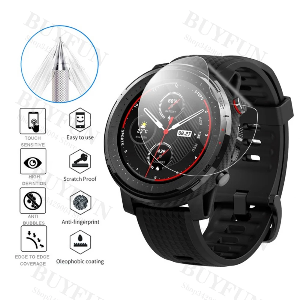 

3-12 шт. для смарт-часов Huami Amazfit Stratos Защитная пленка для экрана для Amazfit Stratos мягкая Гидрогелевая защитная пленка не стекло