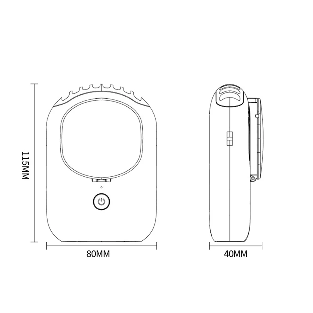 

Personal Hanging Neck Fan Portable Handheld USB Rechargeable Mini Desk Fan Summer Outdoor Office Air Cooler Fan with Mirror