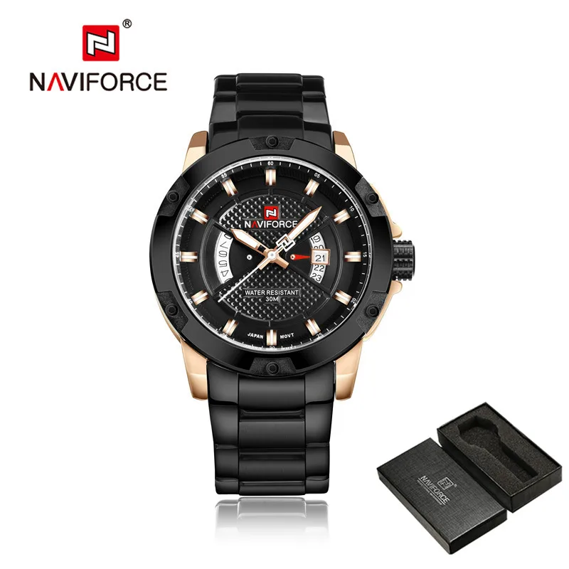 Relogio Masculino NAVIFORCE часы мужские модные повседневные водонепроницаемые кварцевые