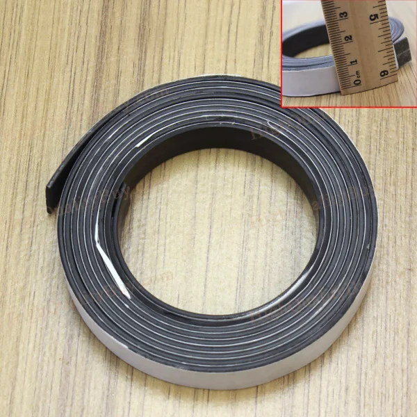 2 м мягкая резиновая Магнитная прокладка самоклеющиеся гибкий магнит DIY полоса