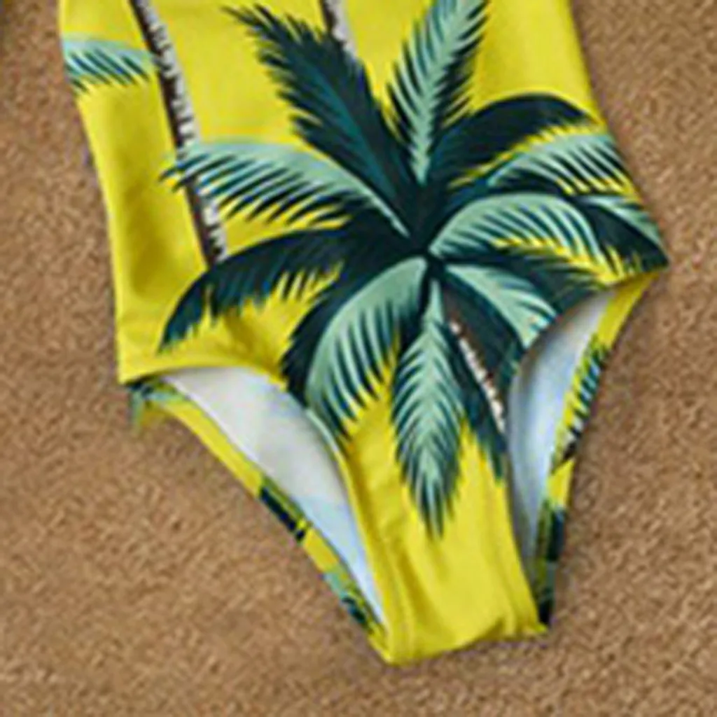 Новинка распродажа бикини для мамы и дочки купальный костюм с принтом банана