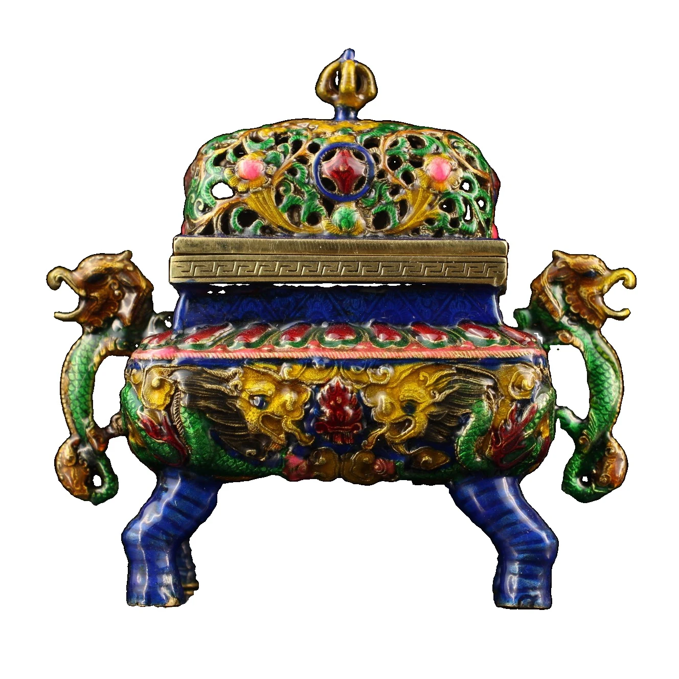 

Laojunlu Старый тибетский перегородчатый инкрустированный искусственным шедевром коллекция в традиционном китайском стиле