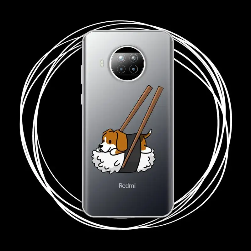 

Cartoon Corgi schnauzer dog Phone Case Transparent for xiaomi redmi note 8 9 9s 11 10t lite pro