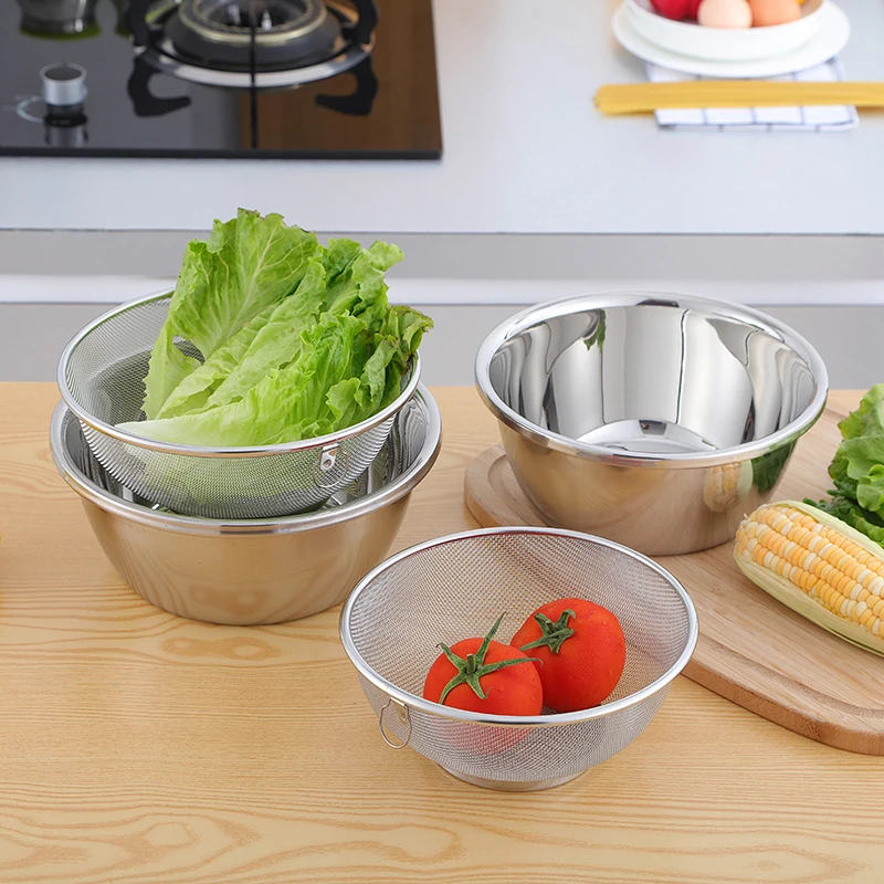 Ситечки из нержавеющей стали кухонная сливная корзина ситечко для мытья фруктов