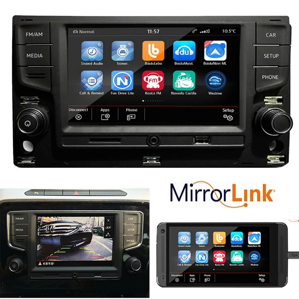6," RCD330 5GG 035 280 C Автомагнитола стерео BT MirrorLink USB AUX для MQB Volkswagen Golf Sportsvan Touran L