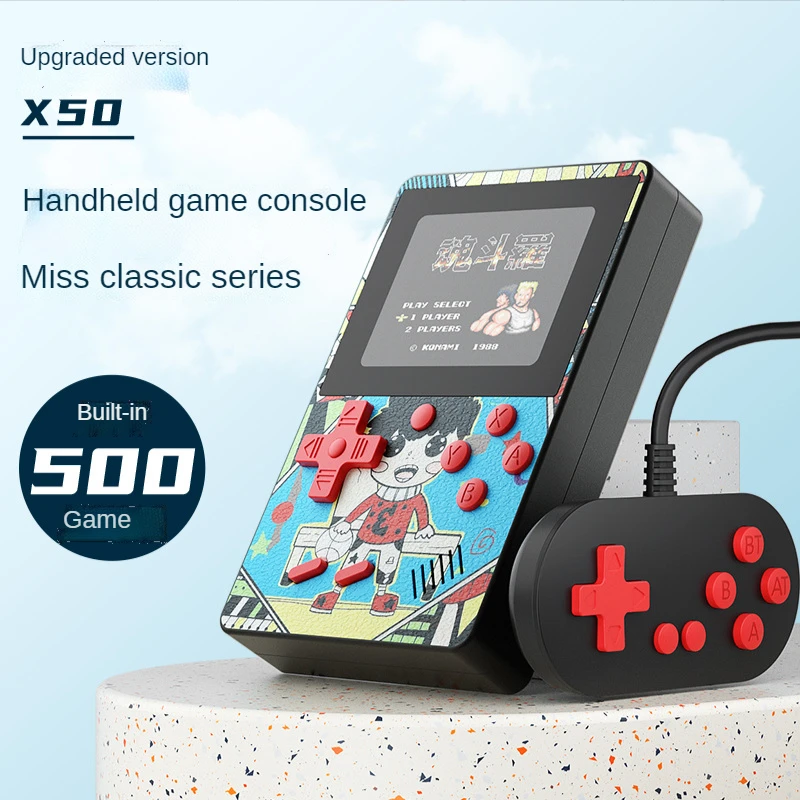 

HEYSTOP 500 IN 1 Retro Macaron Game Console HandheldGame Portable Pocket Game Console Mini Handheld Player for Kids Gift