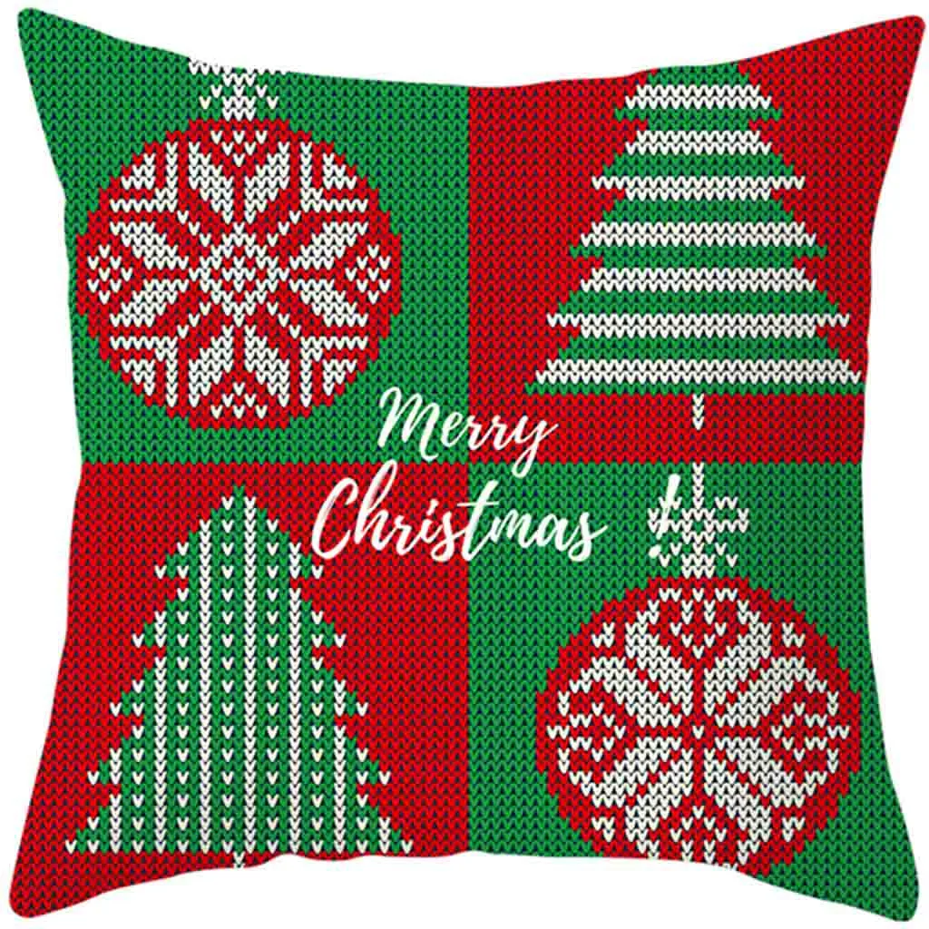 Чехол для подушки 2020 Рождественское украшение дома Санта Клаус Олень Рождество