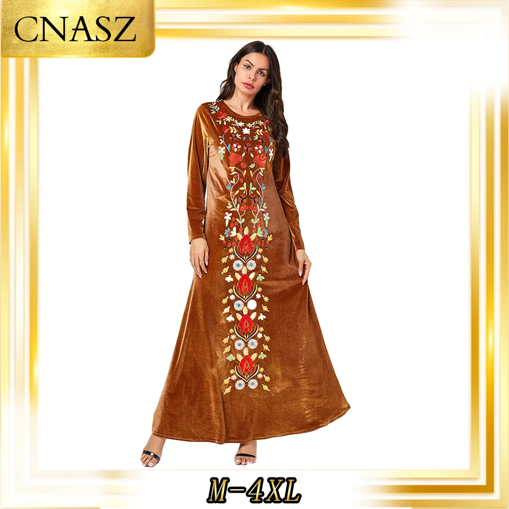 Марокканский кафтан модное платье большого размера для осени и зимы абайя