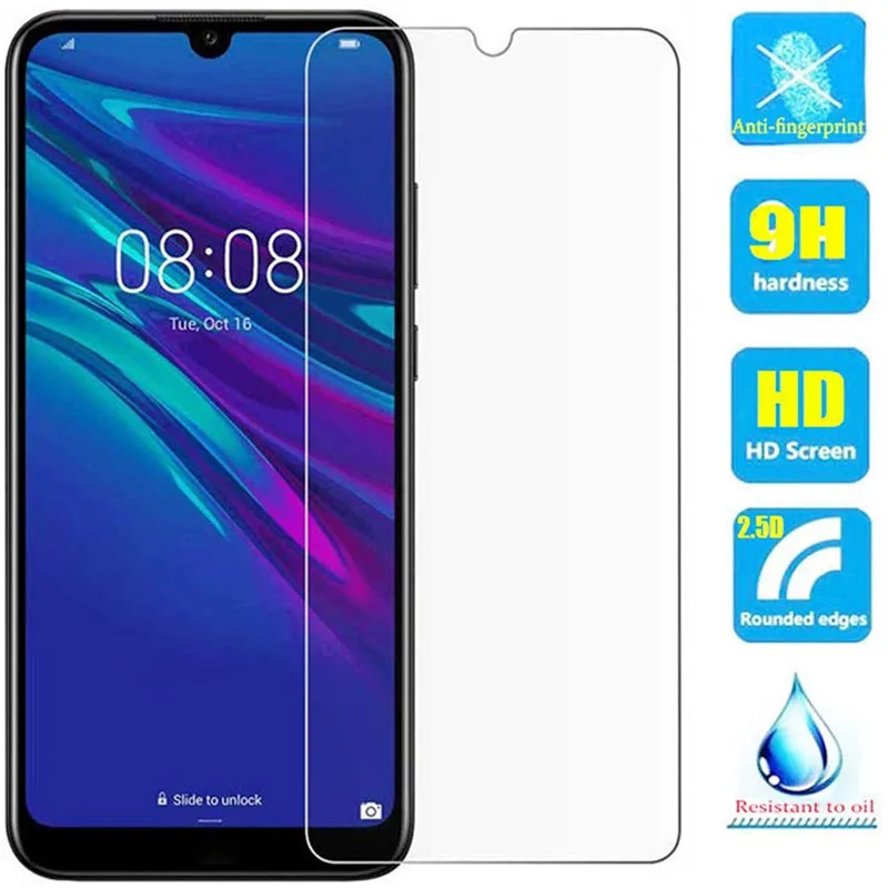 2 шт закаленное стекло для Huawei Y5 Y6 Y7 Prime Pro Y9 2019 Защитное экрана P Smart Z защитная