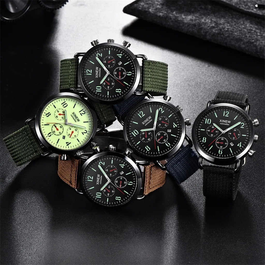 

Leisure Nylon Mens Watches Top Brand Luxury Men's Sport's Watch For Men Fashion Casual Waterproof Quartz Watch Reloj Hombre 2021