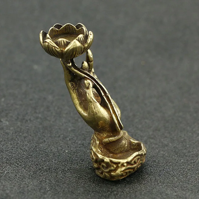 Медный орнамент для чайной церемонии в винтажном стиле медный Будда ручной виде
