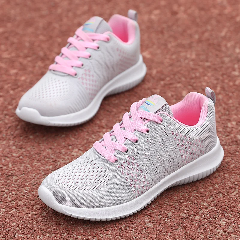 

2020 Lovers Women Casual Vulcanized Sneakers Shoes Spring Autumn Mesh Lace Up Ladies Shoe Soft Women's Female Casual Sneakers