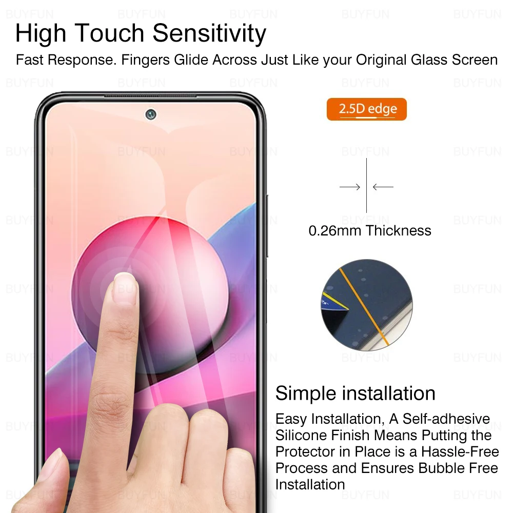 2pcs for readmi note 10s glass tempered glasses for xiaomi redmi note 10s note10s glas anti-scratch screen protectors film 6.43
