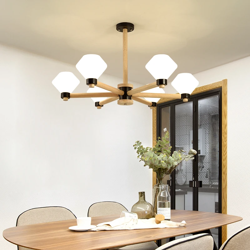 Деревянные потолочные светильники для гостиной спальни 2020|Люстры| |