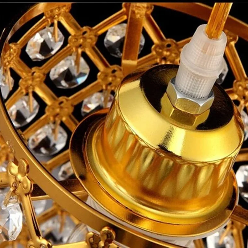 Хромированная светодиодная Хрустальная Подвесная лампа s современный