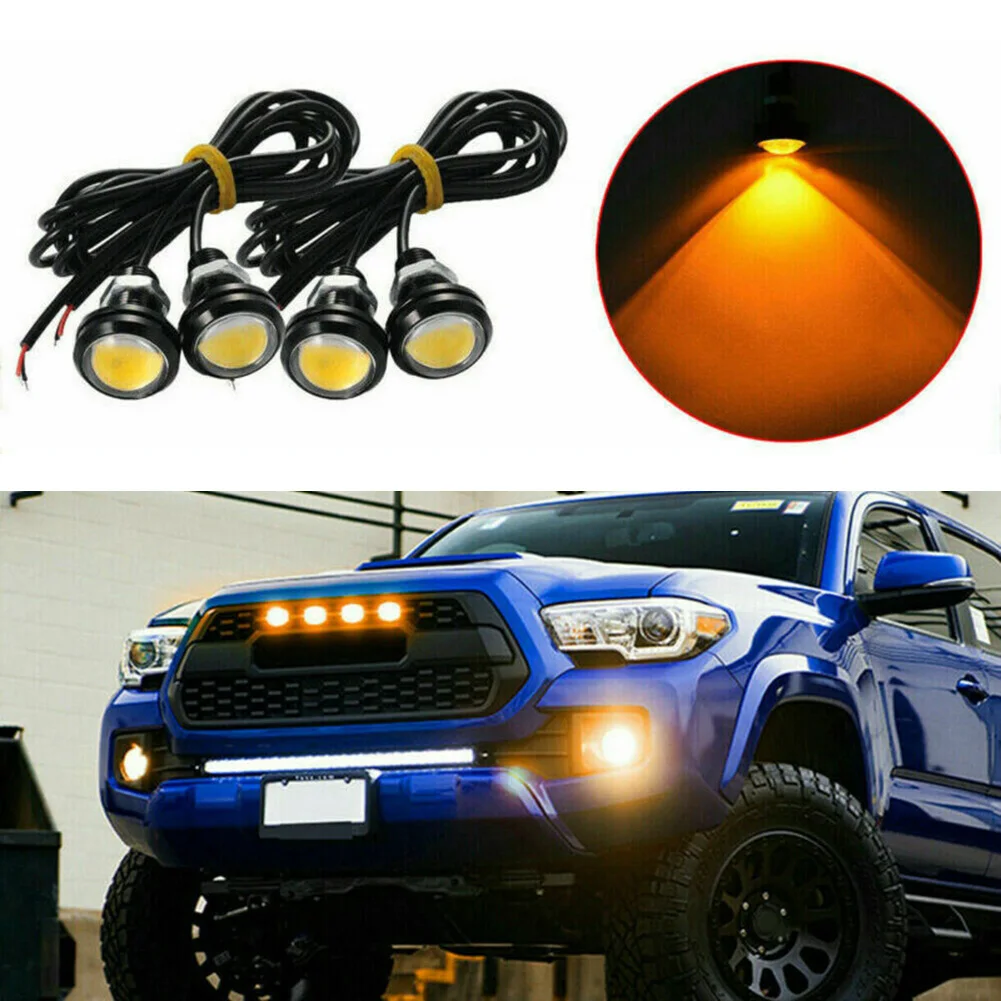 4pcs LED Car Light Auto Truck For Ford SUV Raptor Style Universal Amber High Quality Car Grille Lighting Kit