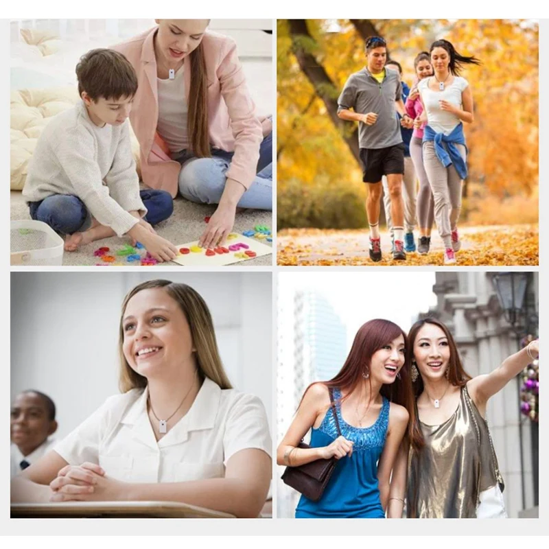 

SANQ 2 Pcs USB Portable Wearable Air Purifier, Air Necklace Negative Ion Air Freshener No Radiation Low Noise