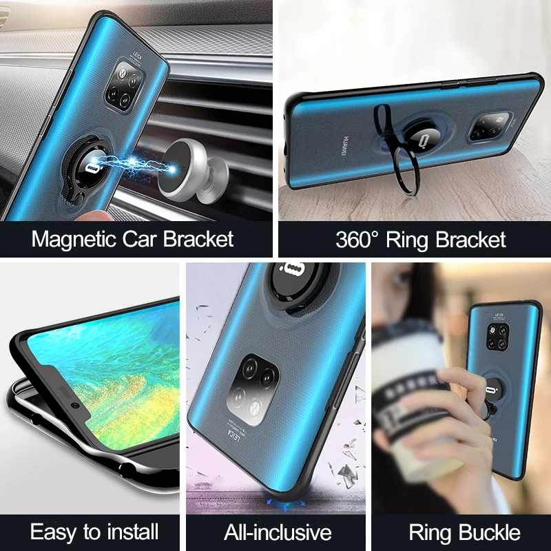 Магнитное кольцо для чехла Huawei Mate 20 Pro X со стойкой для автомобиля 360 поворот для крышки.