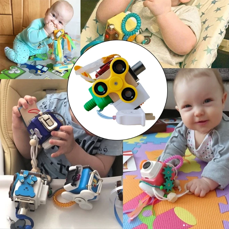 

Portable Busy Square Busy Board Montessori Classic Toys Playing In The Car For Baby Toddler Boys Girls