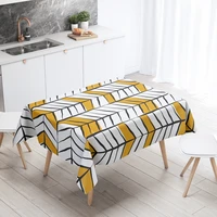 rectangular anti stain tablecloth for table cloth cover decoration nordic art waterproof kitchen decor white oilcloth dining