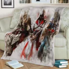 Одеяло Assassins Creed II плюшевое с 3D принтом, домашний декор, мягкое теплое моющееся покрывало для сна, Прямая поставка