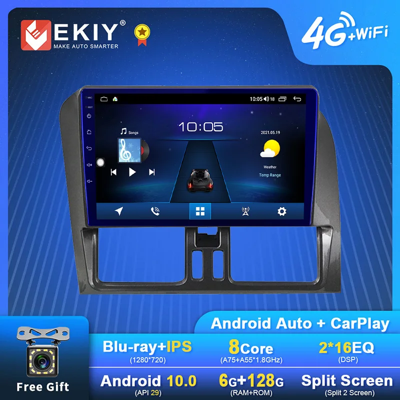 

Автомагнитола EKIY, мультимедийный DVD-плеер с радио и GPS, BT, для Volvo XC60 2009-2017