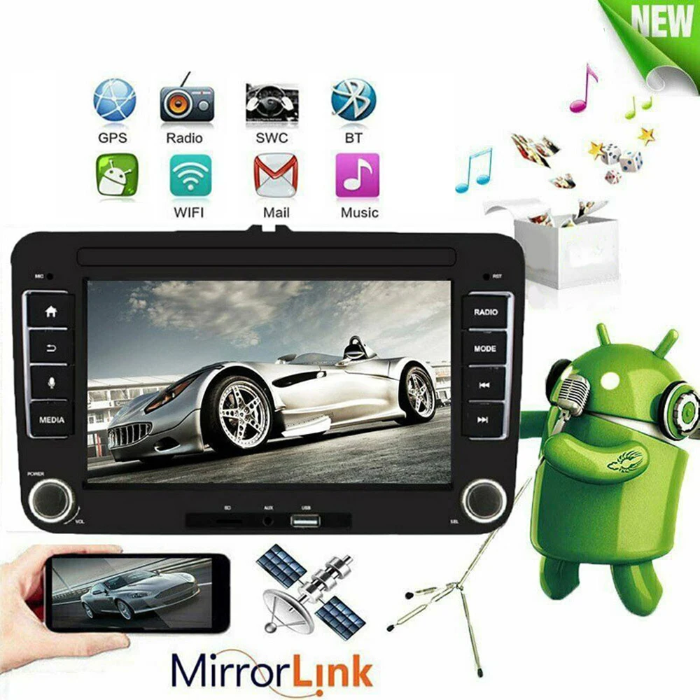 

7-дюймовый HD цифровой экран Android 9,1 WiFi Авторадио Навигация GPS AM FM Мультимедиа Bluetooth совместимый плеер без камеры