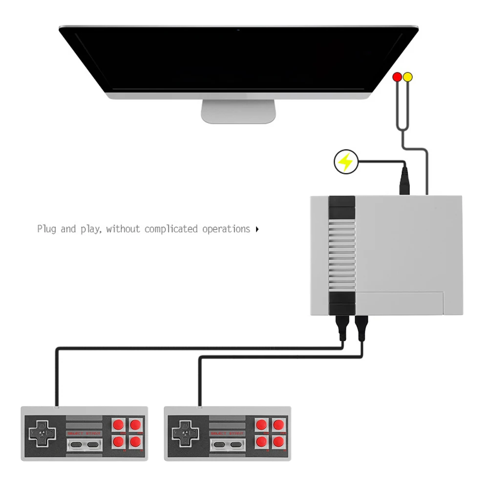 Классическая игровая мини-консоль NES в ретро стиле 621 игр HDMI-совместимый игровой
