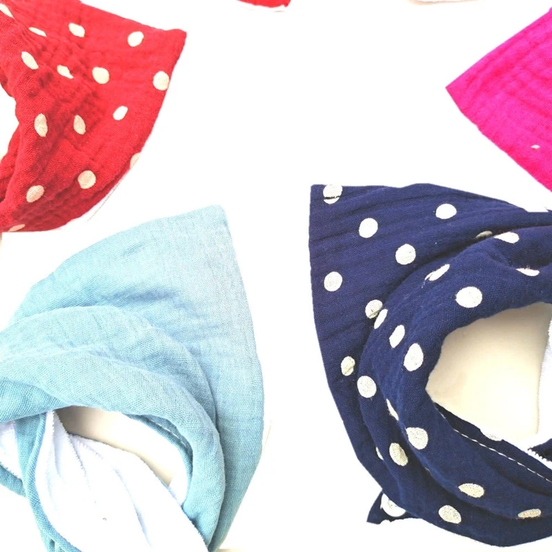 Baby Feeding Bibs Soft Gauze Saliva Towel Toddler Triangle Scarf Newborn Burp Cloth Gifts