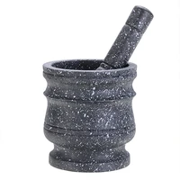 granite pattern pestle mortar set stone herb spice grinder solid grinder cooking set
