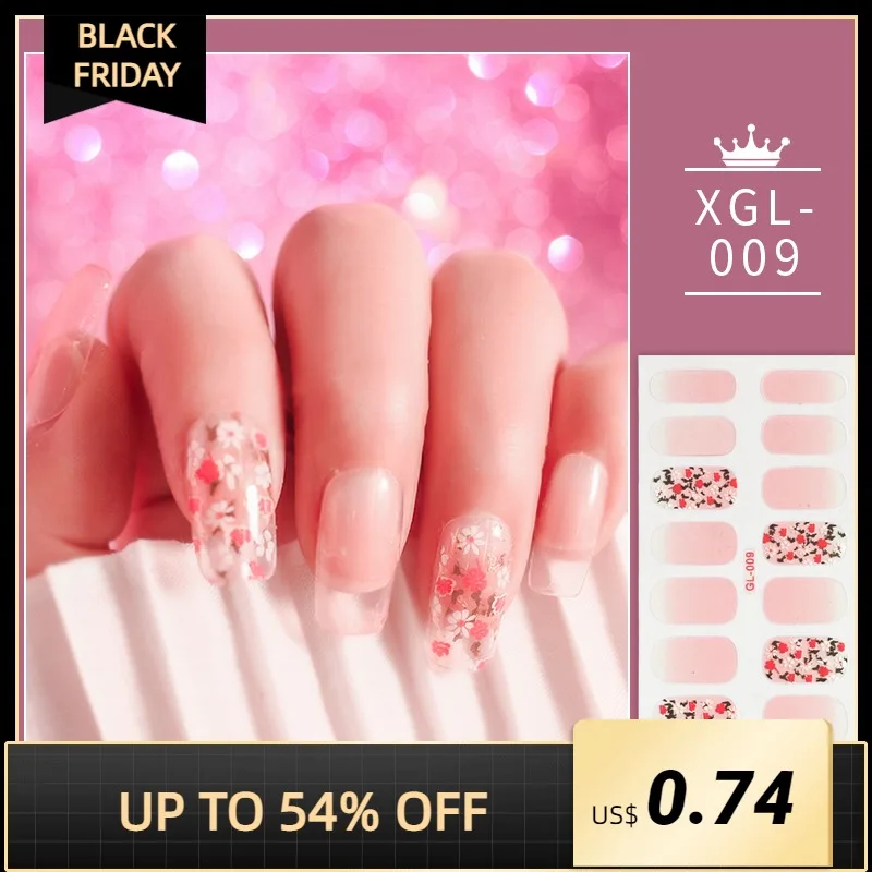 

1PCS Glitter Series Powder Sequins Fashion Nail Art Stickers Collection Manicure DIY Nail Polish Strips Wraps for Mother Gifts