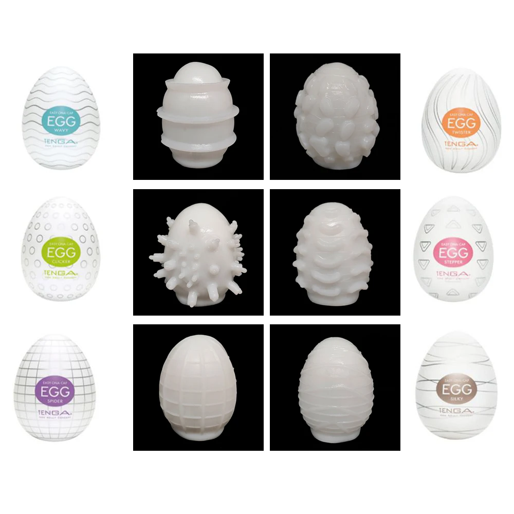 Tenga 6 шт./кор. мастурбация яйца Портативный стимулирующий пенис массажер