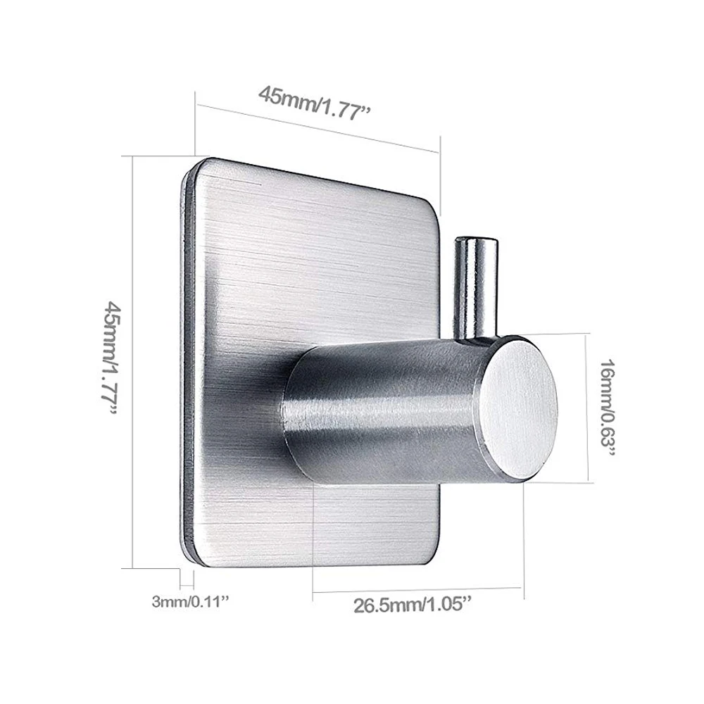 Крючки для халата из нержавеющей стали Sus 304 настенные крючки полотенец