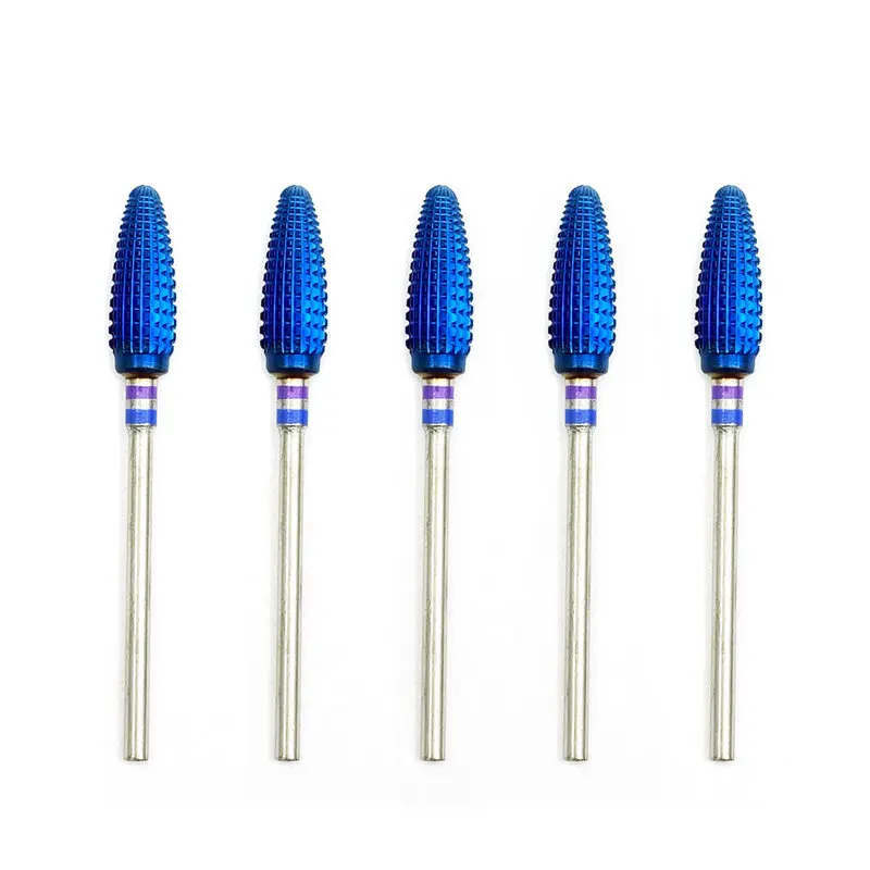 5 шт. синий карбид вольфрама буры Нано покрытие ногтей сверло стоматологический