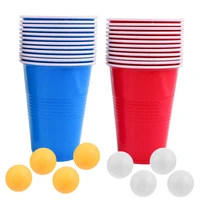 1 set of 32pcs disposable cup cup beer pong game kit tennis balls cups board games party supplies for ktv bar pub 24pcs