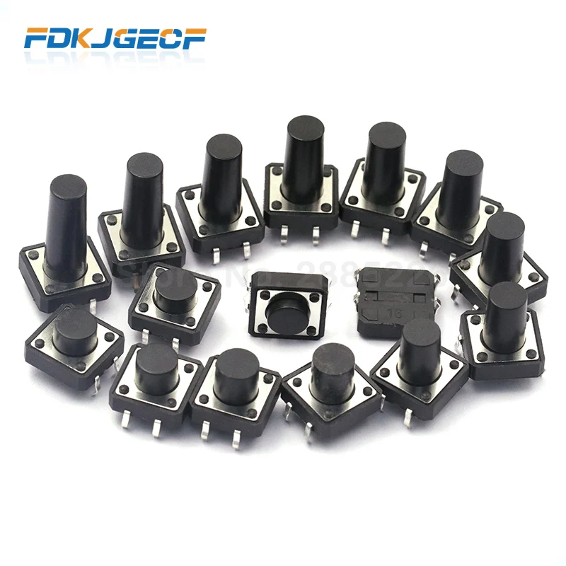 10 шт. Тактильный кнопочный мини-переключатель для печатной платы 4 контакта