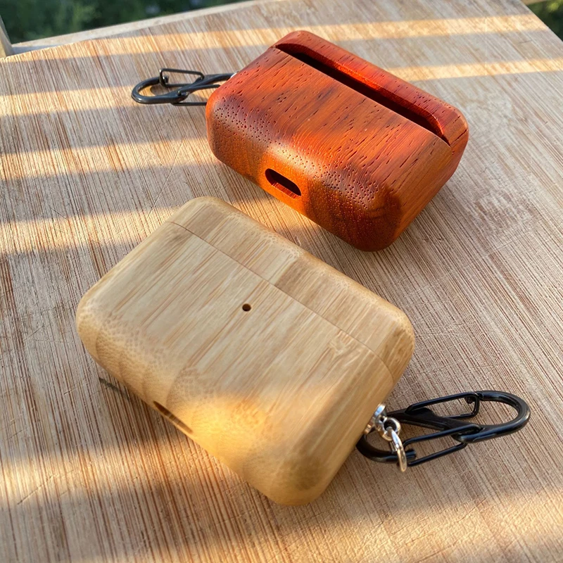 Совместим с AirPods Pro Чехол деревянная гарнитура крышка беспроводной Bluetooth наушники
