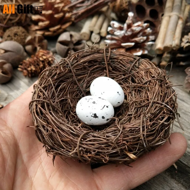 Винтажное украшение Zakka реквизит настоящая птичья гнездо 100% клетка для птиц