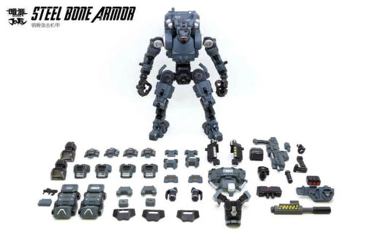 

22cm 1/25 Scale Collectible JOYTOY 51921011/51921023 White/Blue Color STEEL BONE ARMOR with Figure Doll Collection Toy