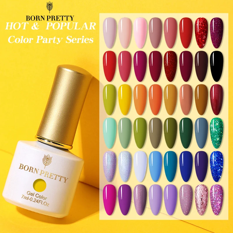 

BORN PRETTY 7ml Gel Nail Polish 2021 New Trend Colors Series Nail Gel Colorful Soak Off Manicuring UV Gel Varnish All for Nails