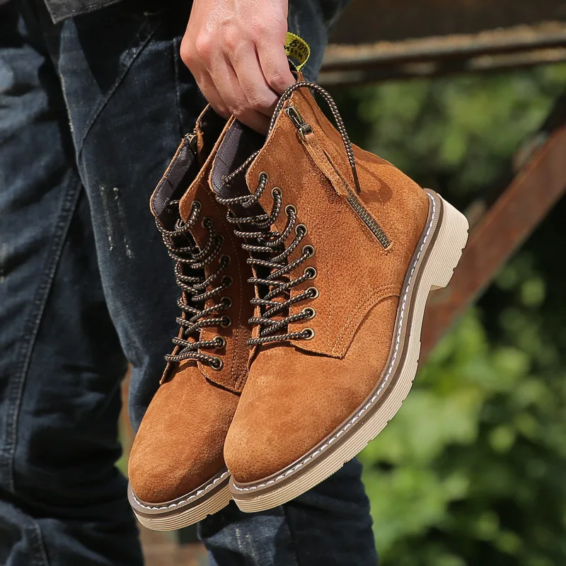 Winter Genuine leather plush sneakers men hiking shoes outdoor warm man boots sport retro fashion Martin 2019 |