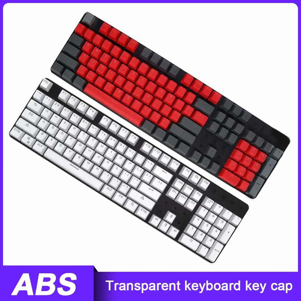 

104 Pieces Profile ABS Keycaps with Key Puller Large Backlight Keycaps for Mechanical Keyboards Computer Gaming Keypads
