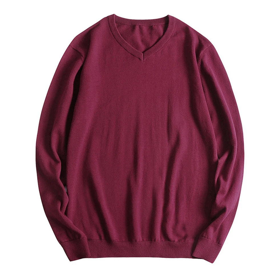 Трикотаж Мужской с длинным рукавом и V-образным вырезом 100% хлопок | Мужская одежда