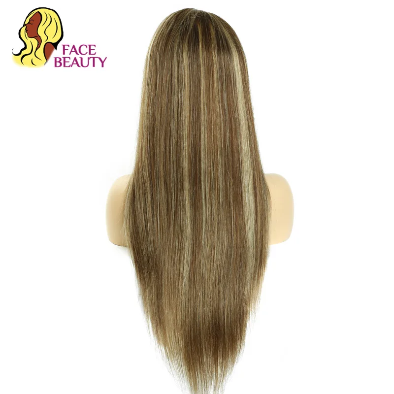 Парики из перуанских длинных прямых волос на кружеве волосы Remy P4/30 окрашенные