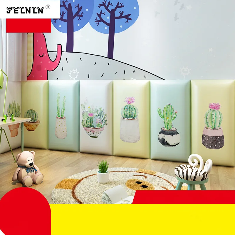 Детский бампер с изголовьем кактуса фон для спальни настенная наклейка