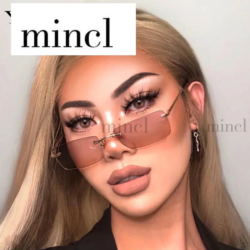 MINCL/Винтажные маленькие квадратные солнцезащитные очки в рамке для женщин 2019