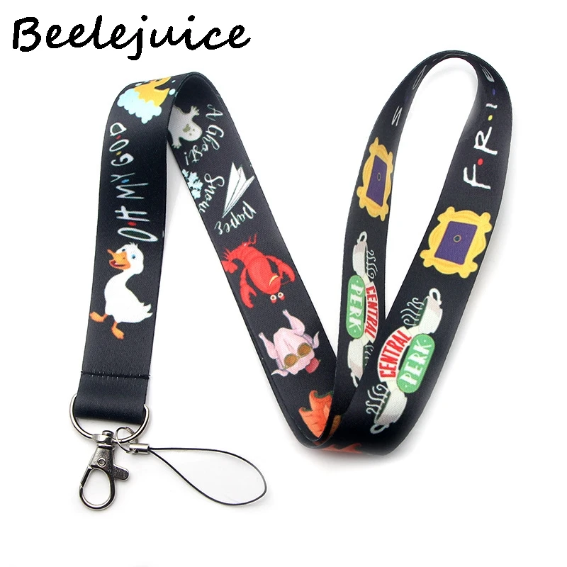 

24pcs Friends tv show Neck Strap Lanyards ID badge card holder keychain Mobile Phone Strap Gift Ribbon webbing necklace