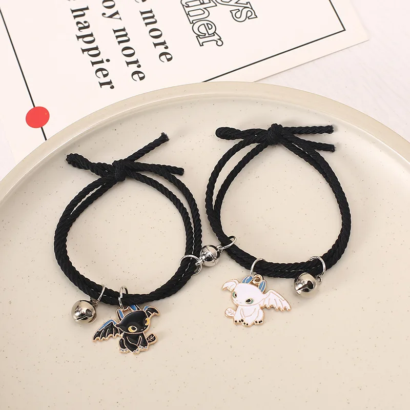 Магнитный браслет с колокольчиком для привлечения пары Модный милый мультяшный