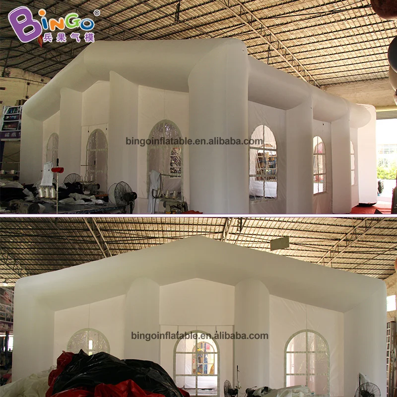 Большой ручной работы 10x10x5 м надувной белый квадратный тент Индивидуальные